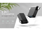 UGREEN Adapter UGREEN 2-in-1 USB-C und MicroUSB auf USB 3.0 OTG On-The-Go Adapter 30453 6957303834532