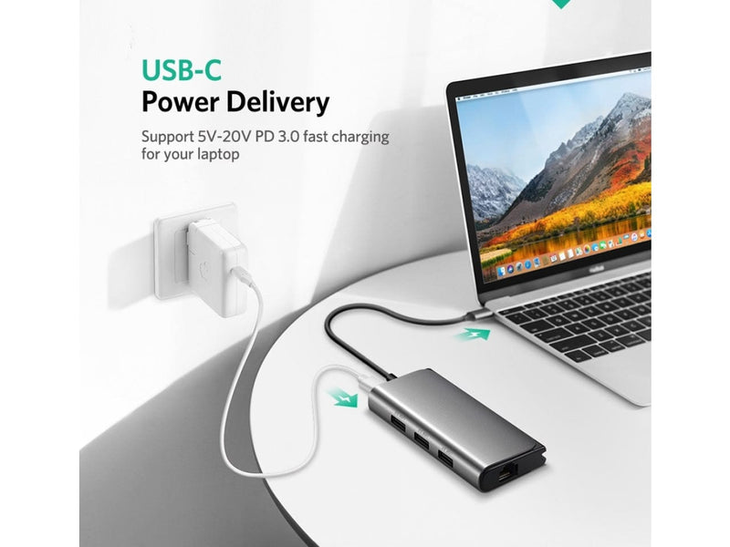 UGREEN USB-C Hub mit Gigabit Ethernet und 3x USB 3.0 & Power Delivery