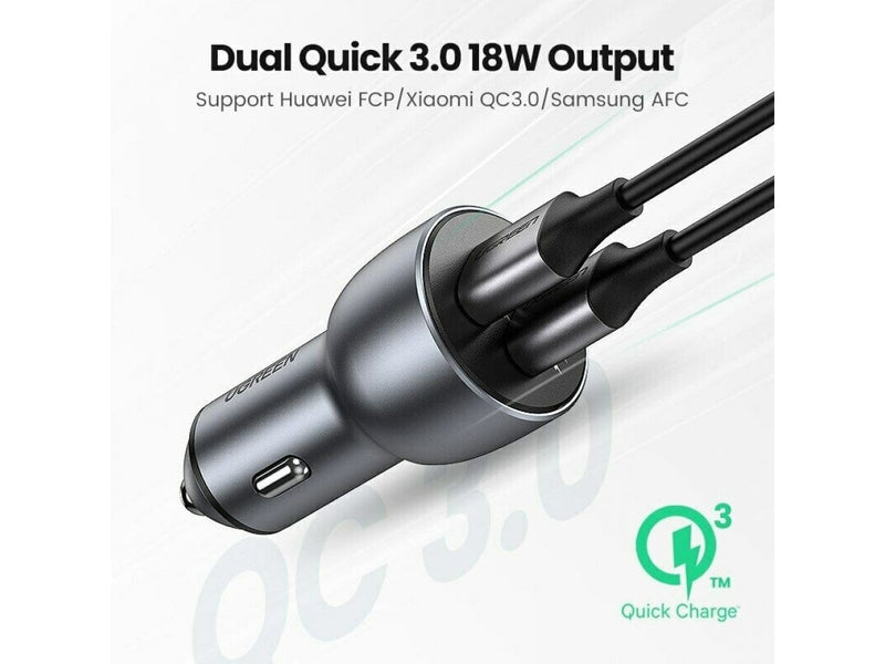 UGREEN Stabiles Dual USB Autoladegerät mit QuickCharge 3.0 und 36 Watt
