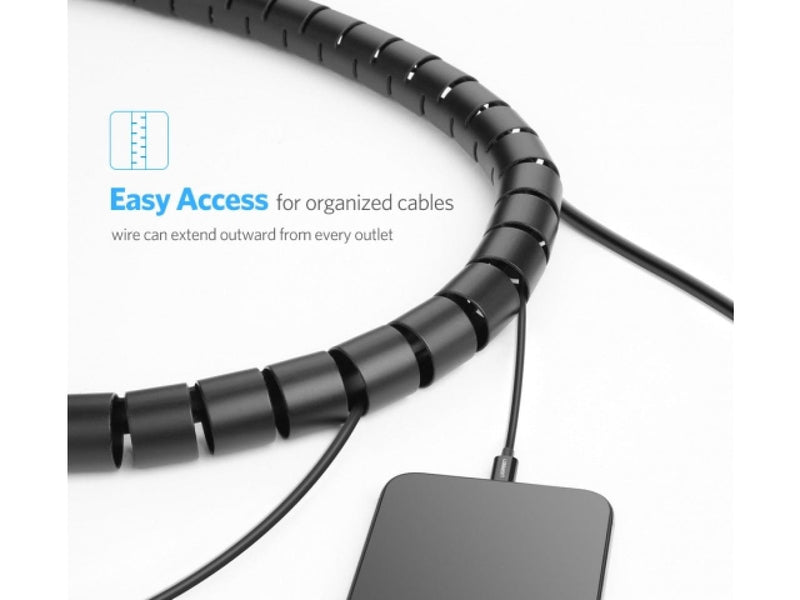 UGREEN Flexibler Kabelkanal Cable Zipper 3m Kabel Management schwarz