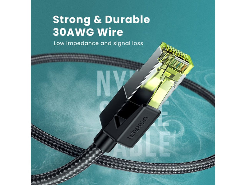 UGREEN Ethernet Kabel Cat7 F/FTP 10-Gbit RJ45 Nylon Braid Copper 3m