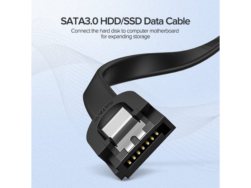 UGREEN SATA 3.0 Kabel 0.5m abgewinkelt 90-Grad - schwarz