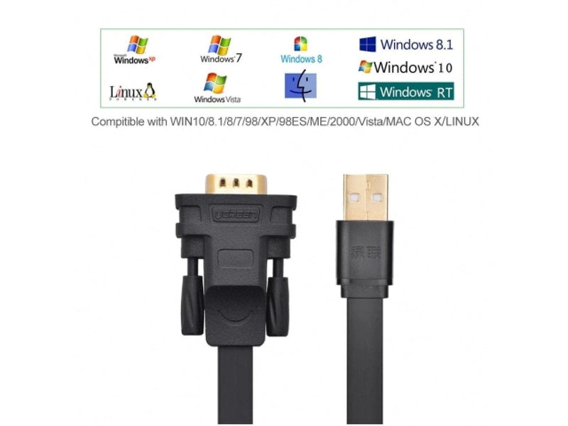 UGREEN USB 2.0 zu Seriell DB9 Kabel - RS232 DB9 USB Kabel - 1 Meter