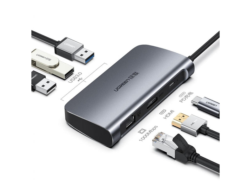 UGREEN 6-in-1 USB-C Hub HDMI Ethernet 3x USB 3.0 Thunderbolt 3 PD