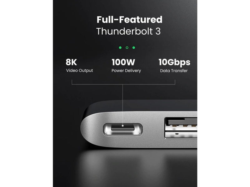 UGREEN Adapter UGREEN 6-in-1 USB-C Hub mit SD Cardreader für Apple MacBook Air Pro 60560 6957303865604