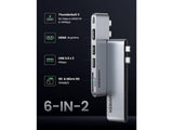 UGREEN 6-in-1 USB-C Hub Thunderbolt 3 HDMI SD Karte zu MacBook Pro Air