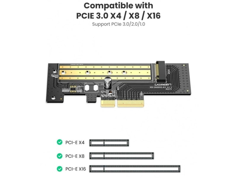 UGREEN M.2 NVME SSD zu PCIe Express 3.0 x4 Adapterkarte