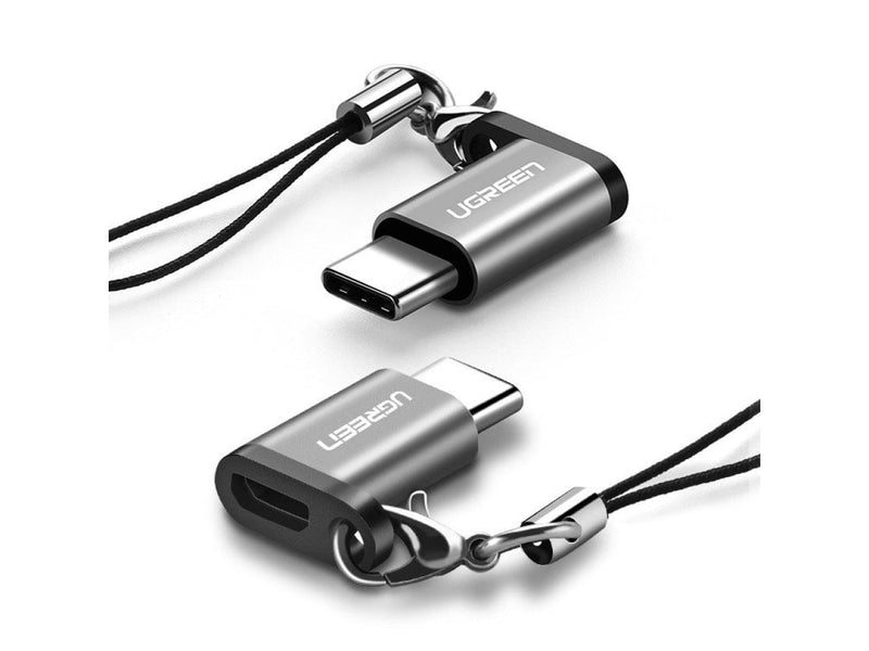 UGREEN Micro USB auf USB Type C Adapter Konverter mit OTG schwarz