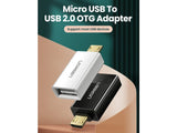 UGREEN MicroUSB zu USB Adapter OTG On-The-Go Adapter für Handy, Tablet