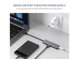 UGREEN Powered USB Hub 4-Fach USB 3.0 mit MicroUSB Stromversorgung