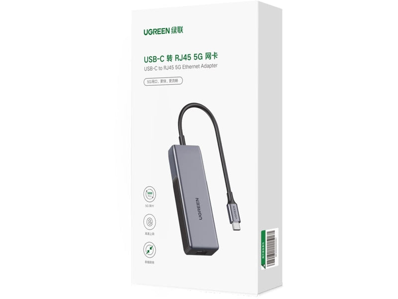 UGREEN Adapter UGREEN USB-C auf 5 Gbit/s Ethernet Adapter für PC Mac Linux 70604 6957303876044