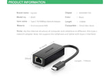 UGREEN USB-C auf Ethernet Adapter für Smartphones & Tablets - schwarz