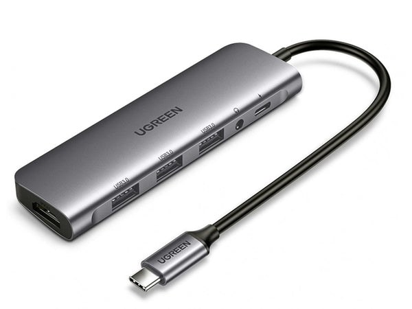 UGREEN USB-C Multiport Hub 3x USB 3.0 HDMI 3.5mm Audio mit PD USB-C
