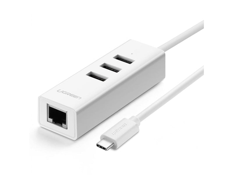 USB-C auf Ethernet Adapter mit USB-A Hub für USB-C Notebooks
