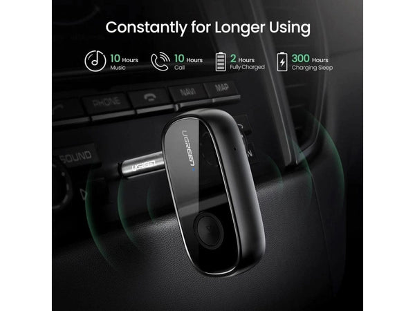 UGREEN Car AUX Bluetooth 5.0 Audioempfänger für Auto 3.5mm AUX Buchse