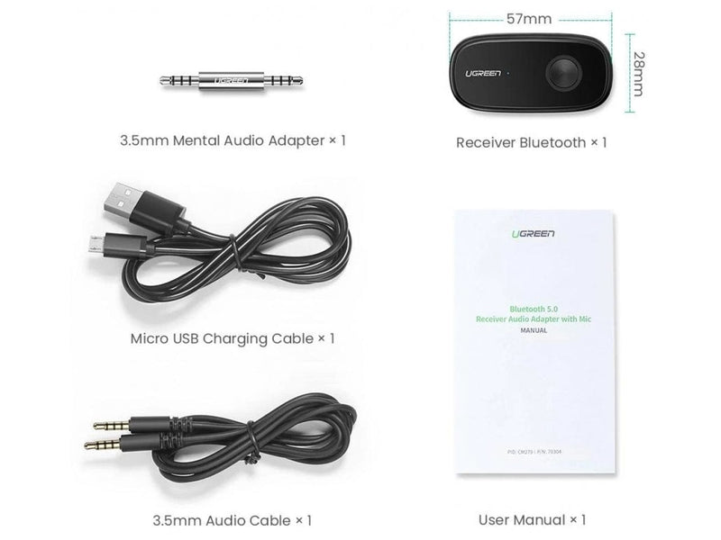 Bluetooth Audio Adapter für Aux Kabel 3,5 mm Klinke Bluetooth 5.0