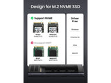 UGREEN M.2 PCI-E NVMe USB-C 3.1 Gen2 SSD Gehäuse 10 Gbit/s PCIe 3.0