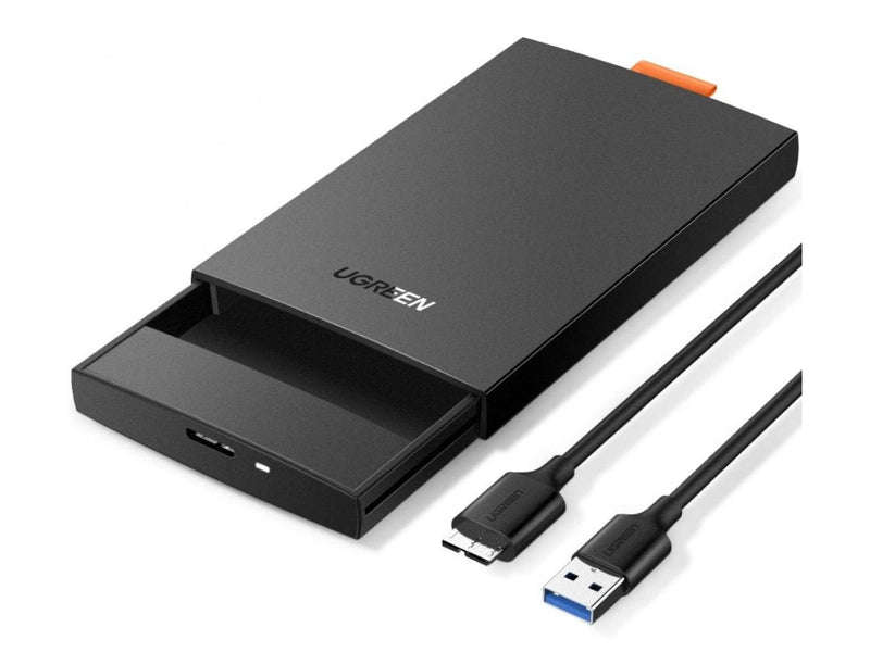 UGREEN USB 3.0 SATA SSD Harddisk Case mit MicroUSB 3.0 Kabel schwarz