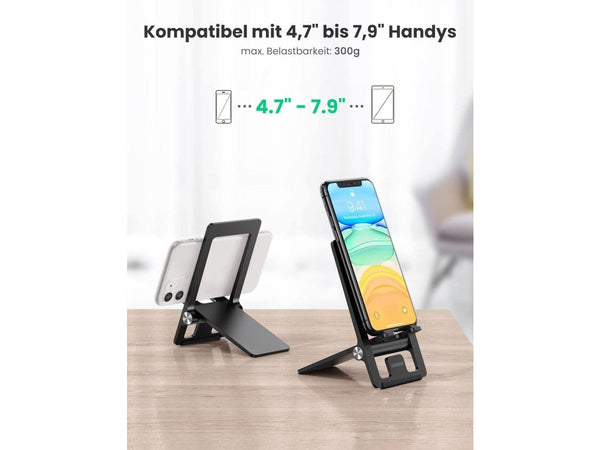 UGREEN Verstellbare Smartphone Handy Tischhalterung Ständer schwarz