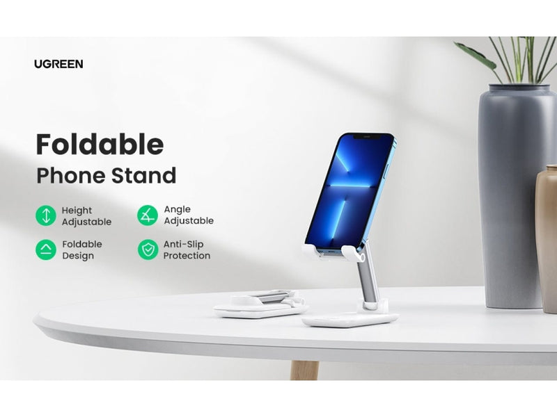 UGREEN Foldable Phone Stand Faltbarer Handy Halter Home Office weiss