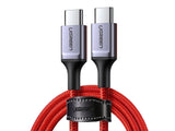 UGREEN Kabel UGREEN 60W USB-C Power Delivery Ladekabel QC 4.0 20V 3A 1 Meter rot 60186 6957303861866