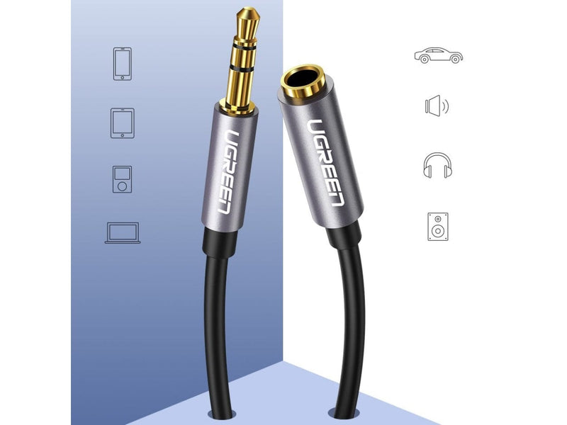 Kabel UGREEN Adapter Verlängerungskabel AUX Miniklinke 3,5 mm 2m blau  (AV118) 