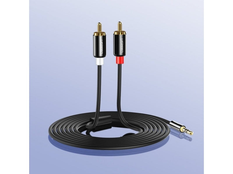 UGREEN AUX 3.5mm Kopfhörer Klinke Cinch Kabel RCA Stereo rot weiss 1m