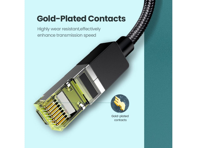 UGREEN Ethernet Kabel Cat7 F/FTP 10-Gbit RJ45 Nylon Braid Copper 2m