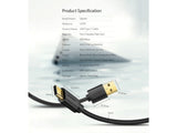 UGREEN Extra Kurzes USB-C Lade Kabel 3A QC3.0 vergoldet 25cm schwarz