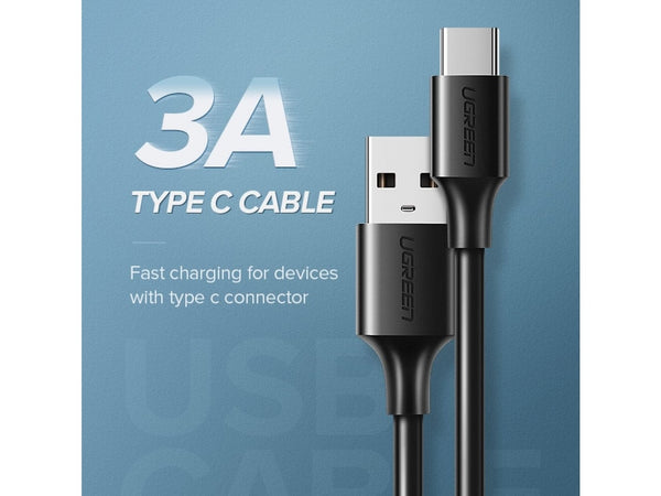 UGREEN Extra langes USB-C Lade Kabel 3A QC3.0 - 3 Meter schwarz
