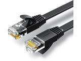 UGREEN Flachband RJ45 LAN Ethernet Kabel Cat6 UTP 1 Gbit schwarz 10m