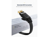 UGREEN Flachband RJ45 LAN Ethernet Kabel Cat6 UTP 1 Gbit schwarz 1m