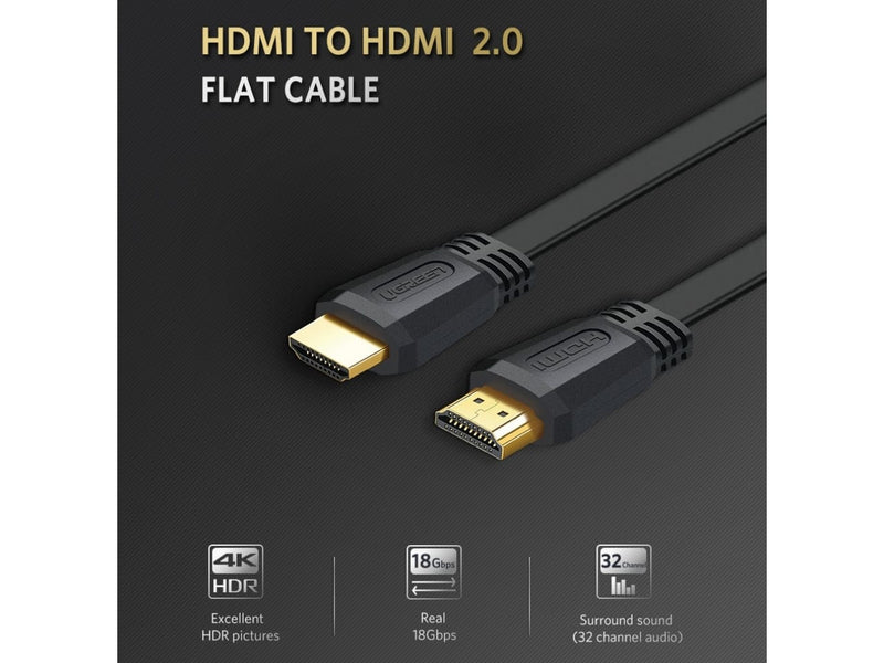UGREEN HDMI 2.0 Flachband Kabel 4K 1080p vergoldet 5 Meter