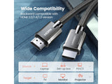UGREEN HDMI 2.1 Kabel 8K 4K 120 Hz 48Gbps Nylon Premium 2 Meter grau
