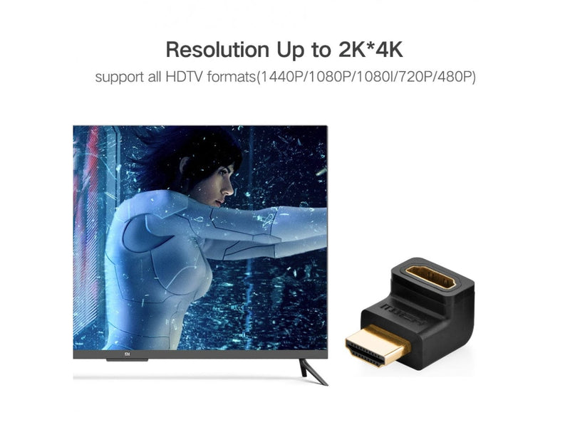 UGREEN HDMI 90 Grad Winkel Adapter für HDMI Kabel Ausgang nach oben