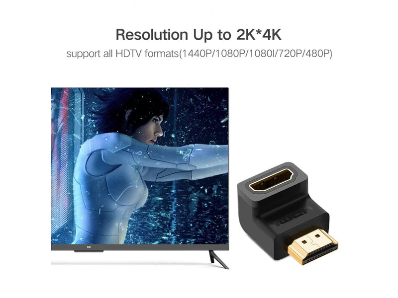 UGREEN HDMI 90 Grad Winkel Adapter für HDMI Kabel Ausgang nach unten