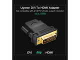 UGREEN HDMI / DVI Adapter - HDMI-Buchse - DVI-Stecker 24+1 pol schwarz