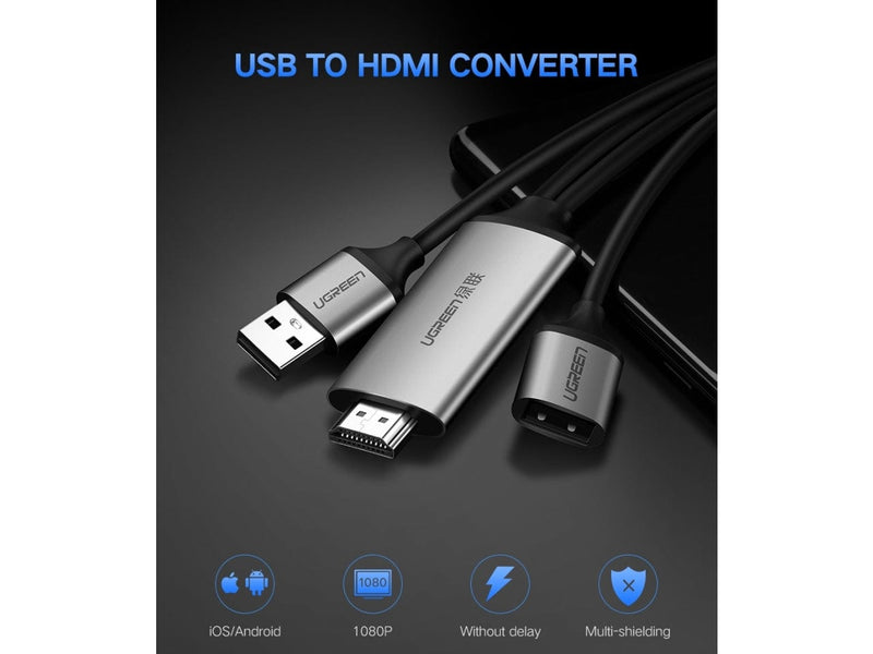 UGREEN HDMI Kabel für Apple iPhone und Android Handy zum TV, Monitor