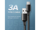 UGREEN Kurzes USB-C Lade Kabel 3A QC3.0 - 0.5 Meter schwarz