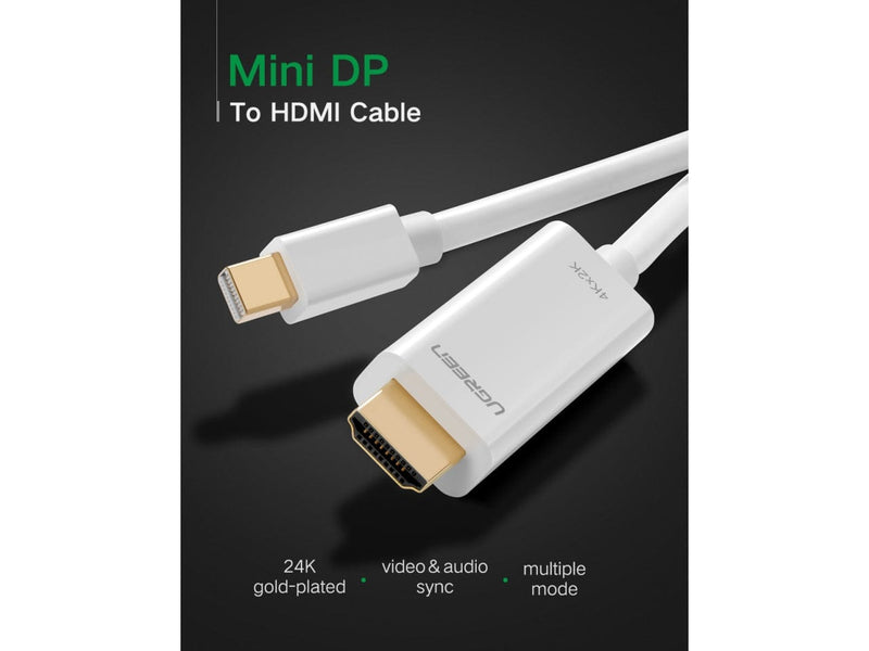 UGREEN Mini Display Port zu HDMI Kabel 4K 1080p - 1.5 Meter - schwarz
