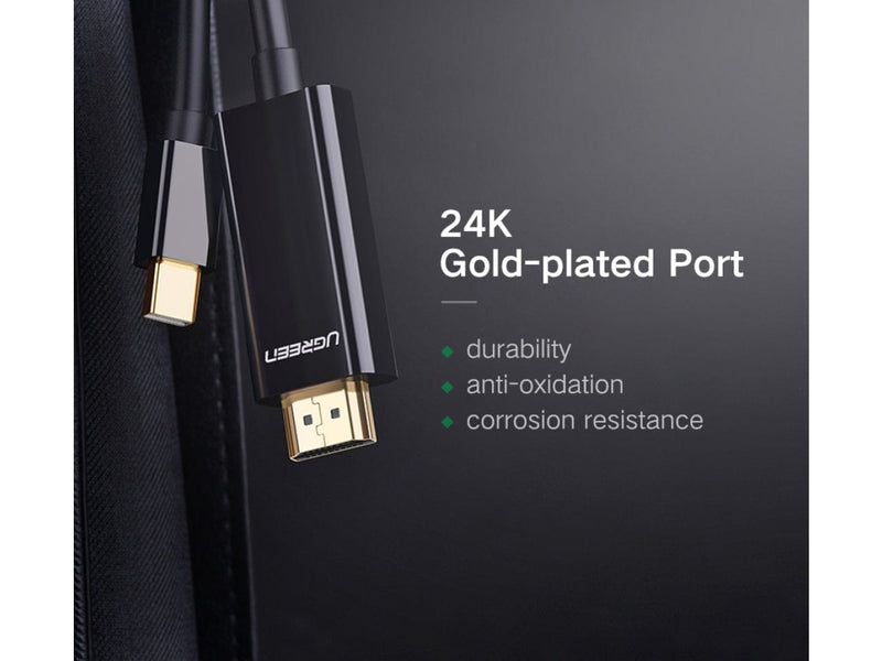 UGREEN Mini Display Port zu HDMI Kabel 4K 1080p - 1.5 Meter - schwarz