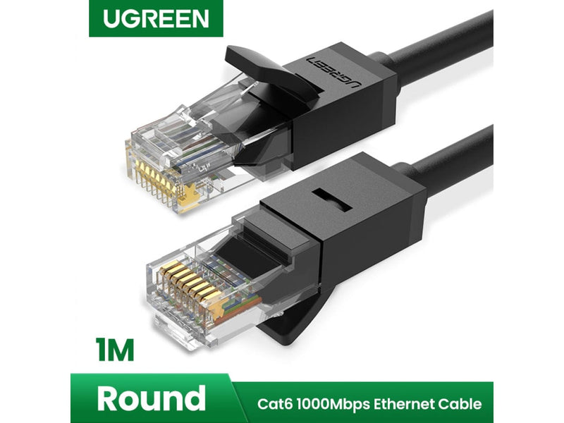 UGREEN RJ45 LAN Ethernet Kabel Cat6 UTP 1 Gbit schwarz 1 Meter