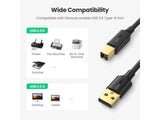 UGREEN USB 2.0 Kabel für Drucker & Scanner - 3 Meter schwarz