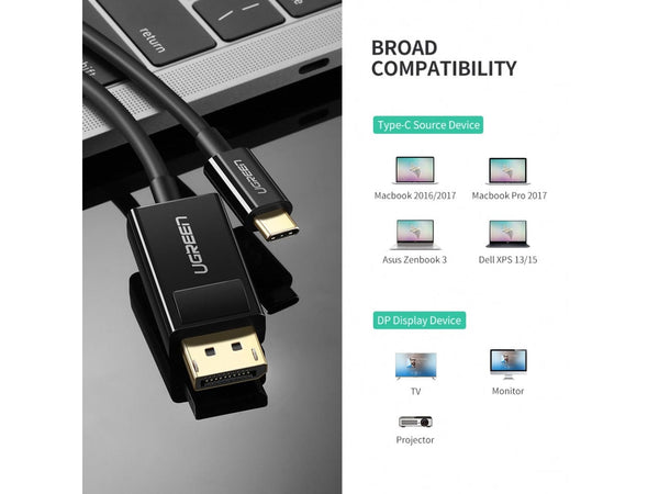 UGREEN USB-C auf Display Port Kabel 1.5 Meter schwarz