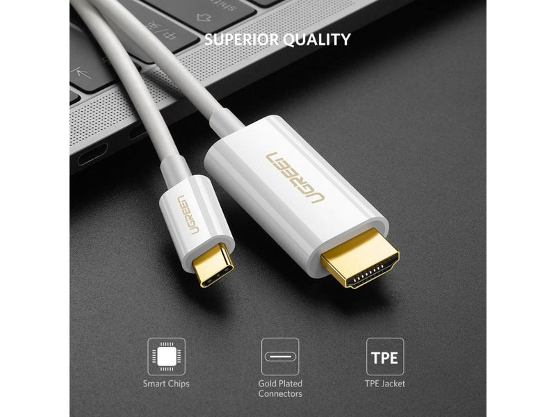 UGREEN Kabel UGREEN USB-C auf HDMI 4K 1080p Monitor Kabel 1.5m weiss 30841 6957303838417
