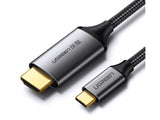 UGREEN USB-C auf HDMI Kabel mit Thunderbolt 3 / HDMI 2.0 Nylon grau