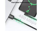 UGREEN USB-C Huawei SuperCharge Ladekabel 40W Nylon L-Design 0.5 Meter