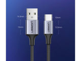 UGREEN USB-C Ladekabel QC3.0 Fast Charging 1 Meter Nylon schwarz