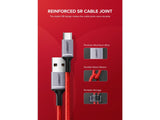 UGREEN Kabel UGREEN USB-C Ladekabel QC3.0 Fast Charging 1m Nylon rot 60184 6957303861842