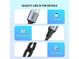 UGREEN USB-C Ladekabel QC3.0 Fast Charging 2 Meter Nylon schwarz